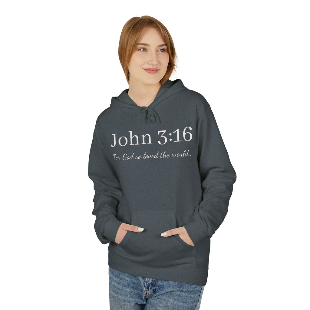 John 3:16 Hoodie – Christian Verse Fleece Pullover