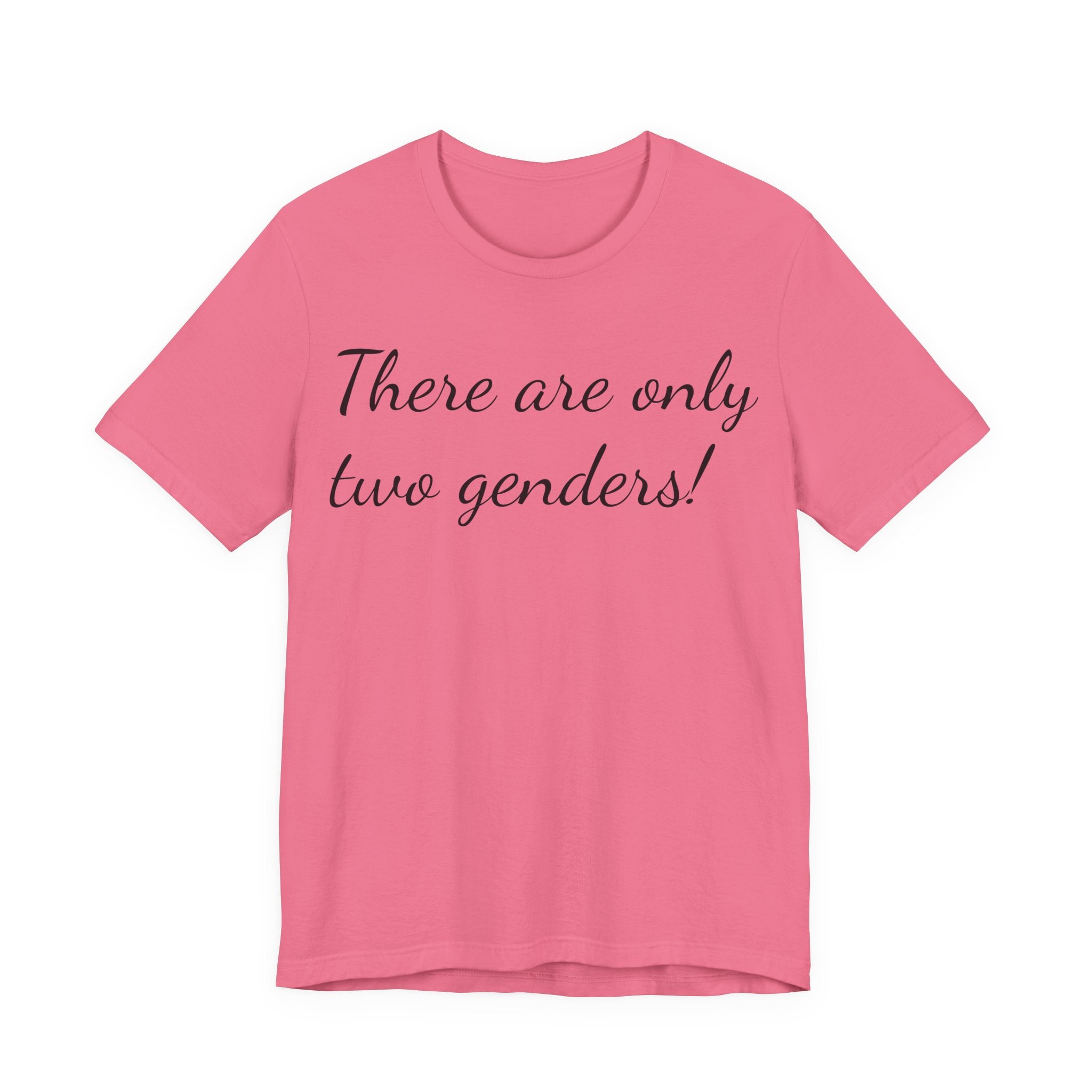 T-Shirt — "There Are Only Two Genders!" Script Slogan Tee