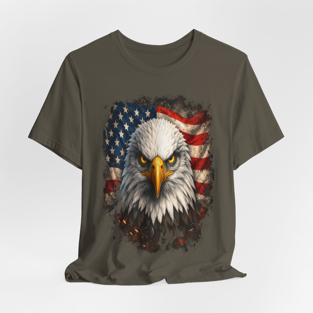 American Bald Eagle T‑Shirt — Patriotic Flag Graphic Tee