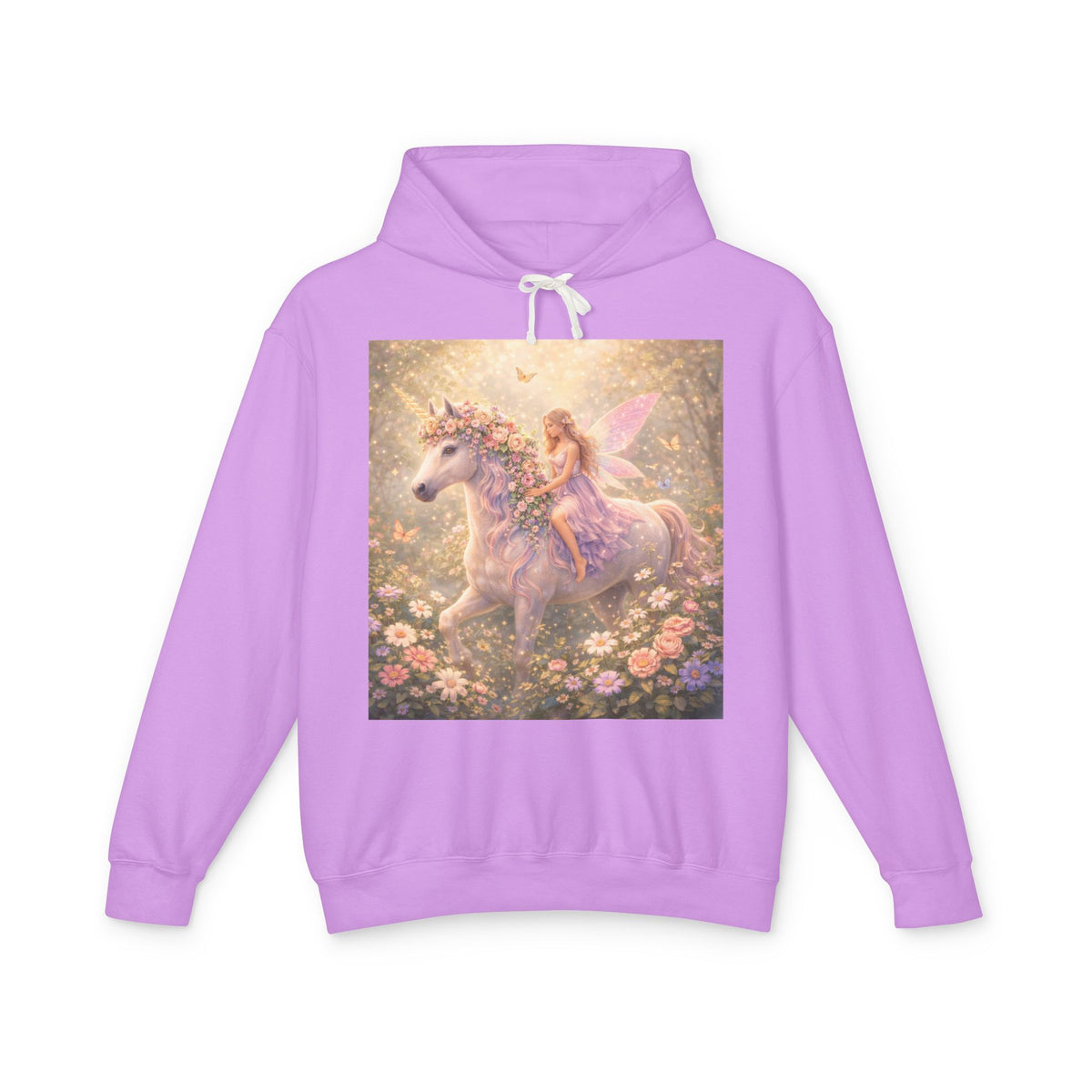 Fairy & Unicorn Hoodie — Whimsical Pastel Fantasy Pullover