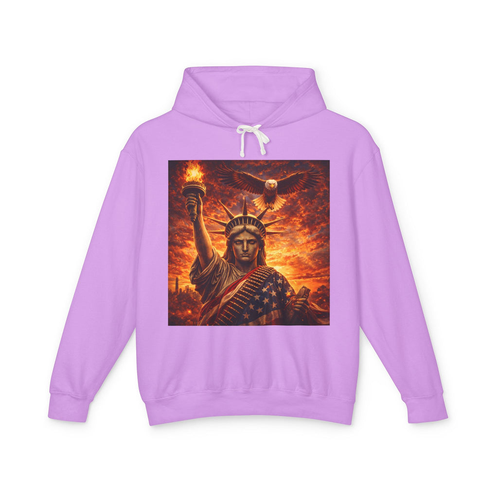 Statue of Liberty Sunset Hoodie — Patriotic American Freedom Sweatshirt