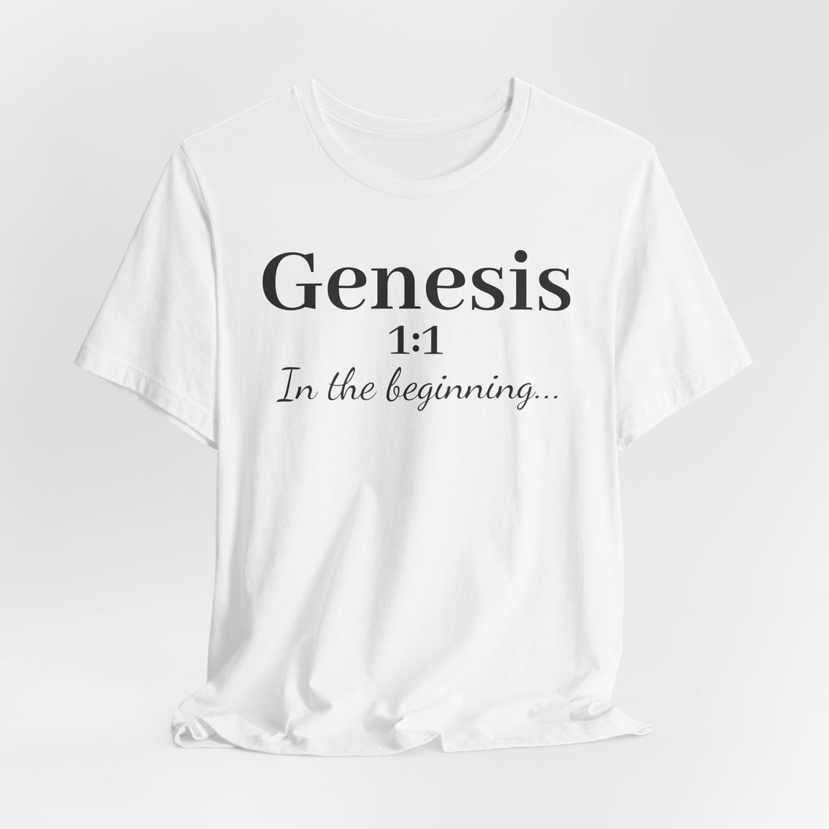 Genesis 1:1 "In the beginning" Christian Tee