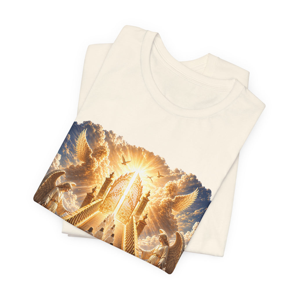 Christian Heaven Stairway T‑Shirt — "Only a Few May Enter" Religious Graphic Tee