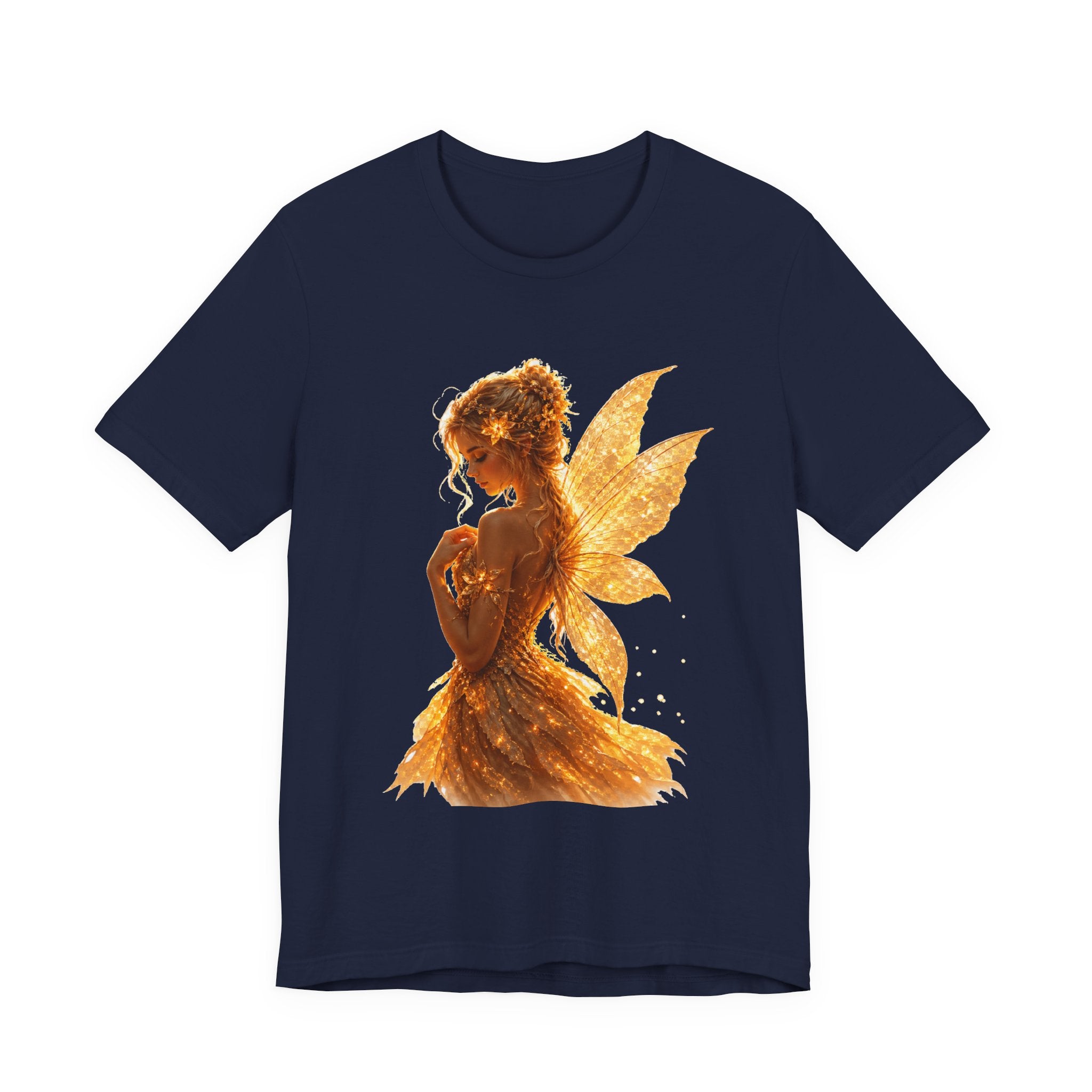 Golden Fairy T‑Shirt — Sparkling Fairy Silhouette Tee