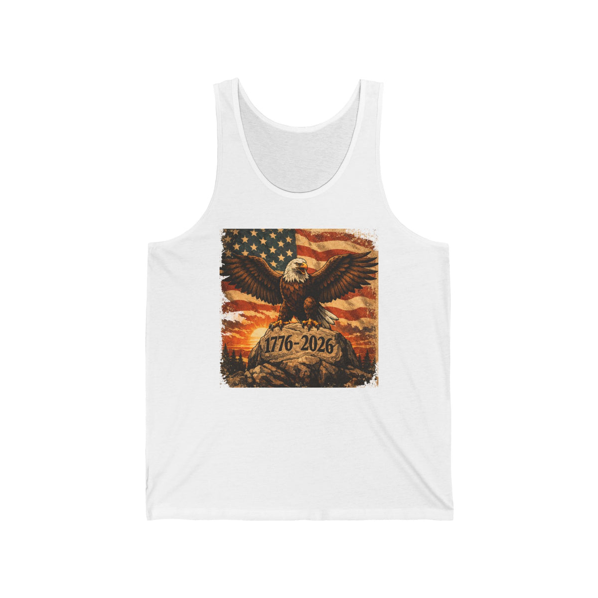 Patriotic Eagle Tank Top – 1776–2026 American Flag Anniversary Tank