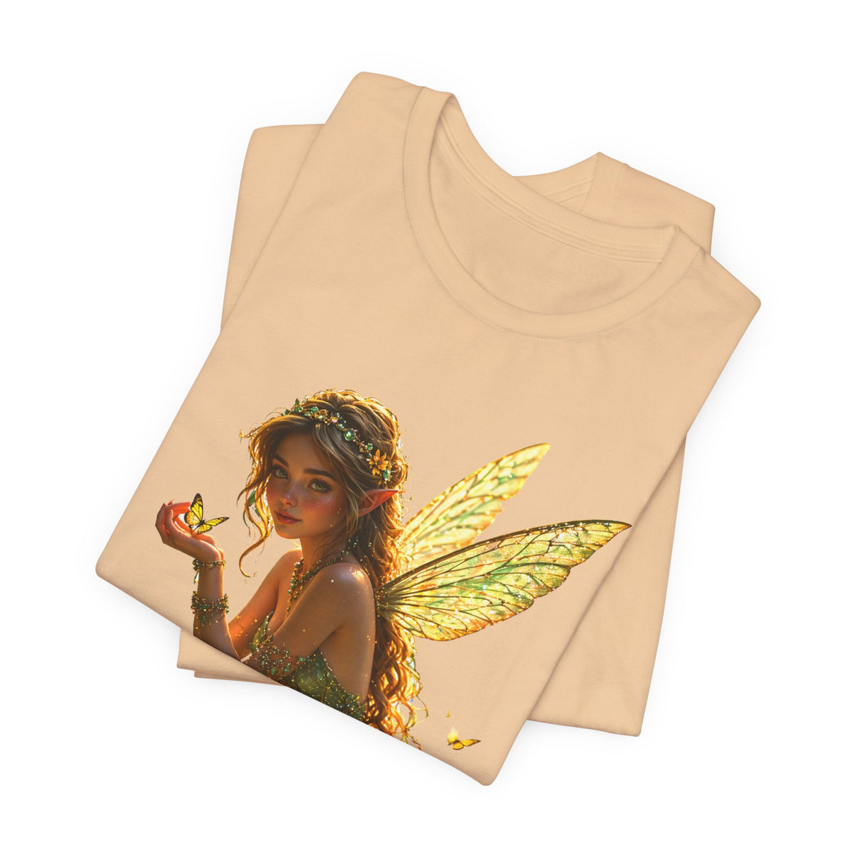 Fairy Garden T‑Shirt — Whimsical Sunlit Fairy Illustration Tee