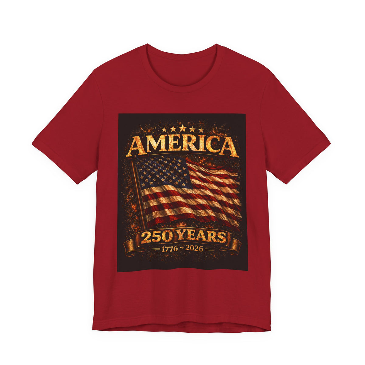 America 250 Years Flag T-Shirt — 1776–2026 Patriotic Tee