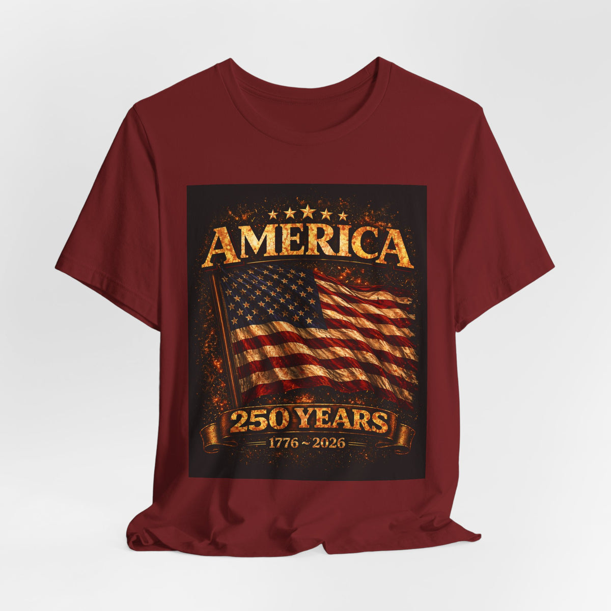 America 250 Years Flag T-Shirt — 1776–2026 Patriotic Tee