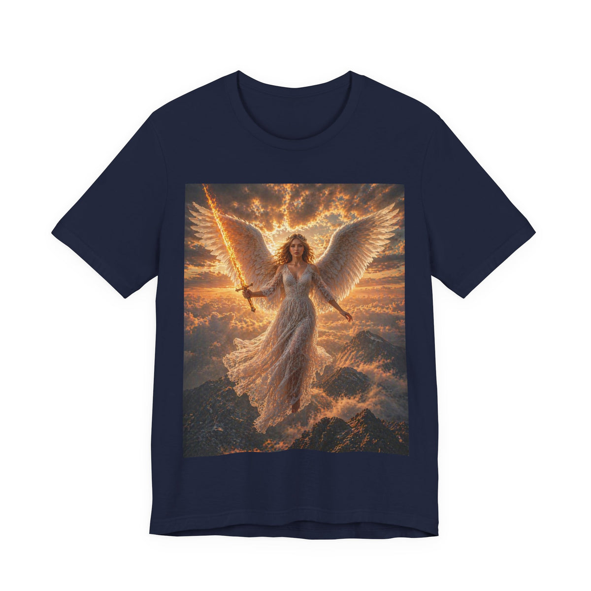 Angel Warrior Tee — Radiant Guardian Wings Graphic T-Shirt