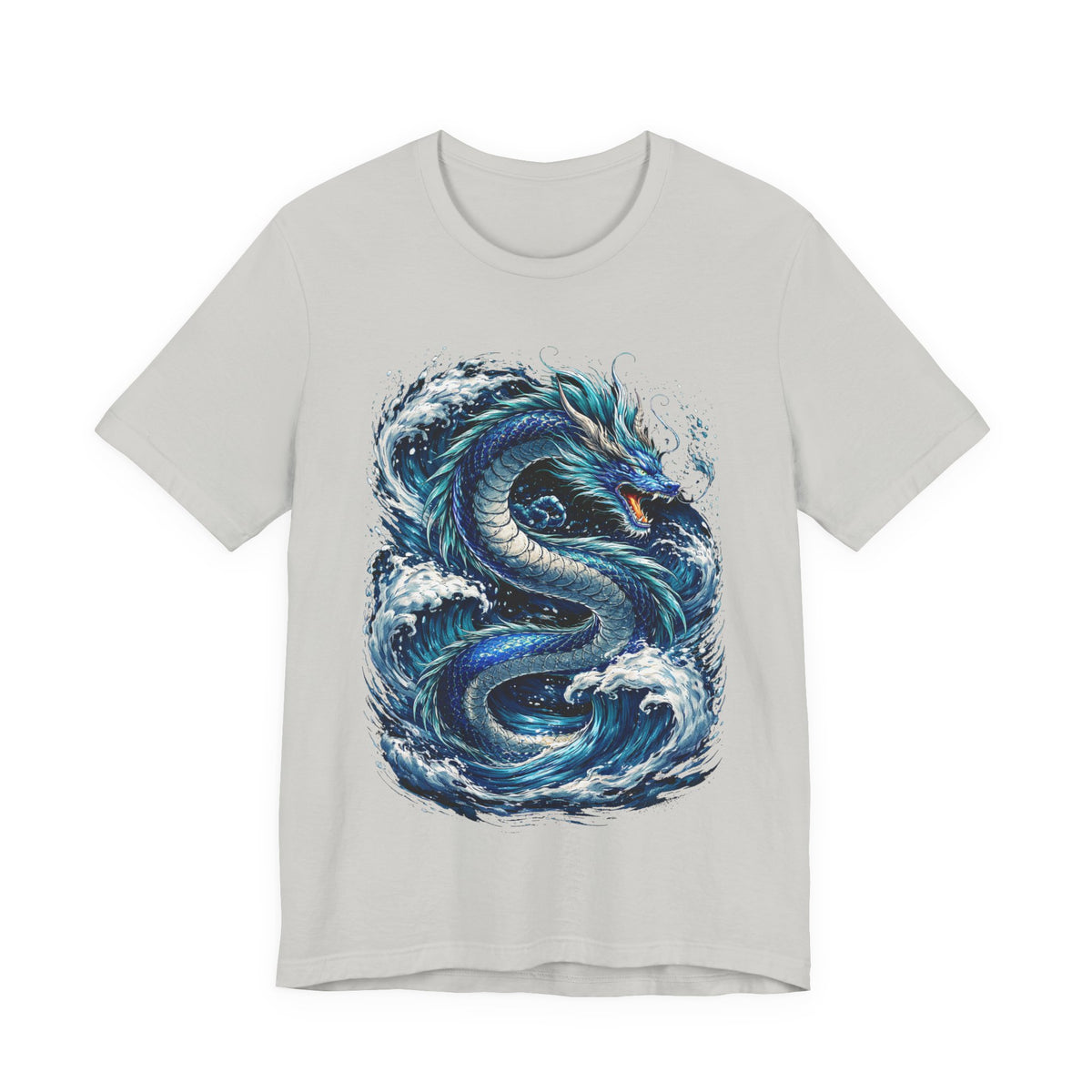 Ocean Dragon Graphic Tee — Blue Wave Serpent T-Shirt