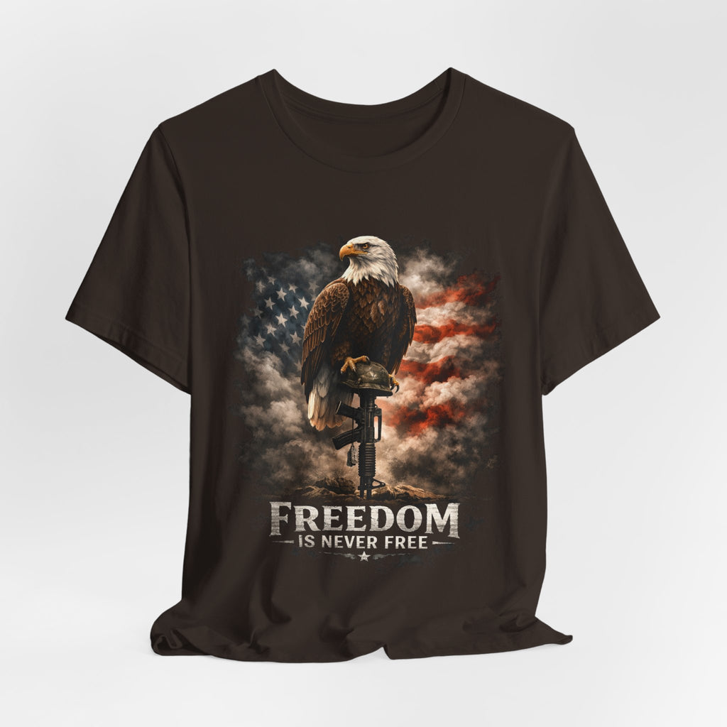 Freedom Is Never Free Eagle T‑Shirt — Patriotic American Flag Tee