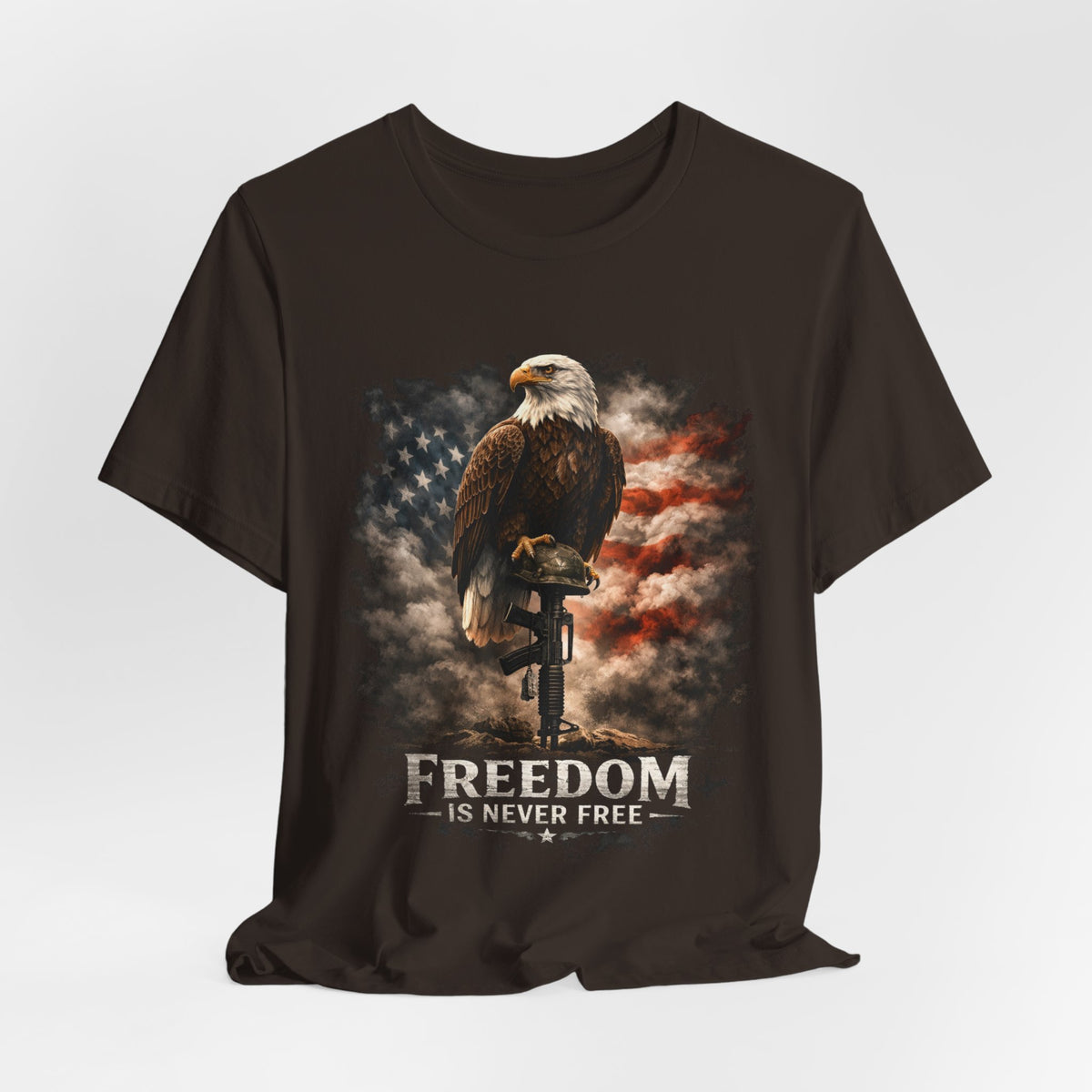 Freedom Is Never Free Eagle T‑Shirt — Patriotic American Flag Tee