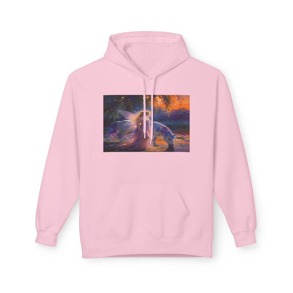 Unicorn Fairy Cotton Hoodie — Cosmic Cat Art Pullover