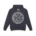 Vegan Compass Rune Hoodie — Norse Vegvisir Symbol Lavender Pullover