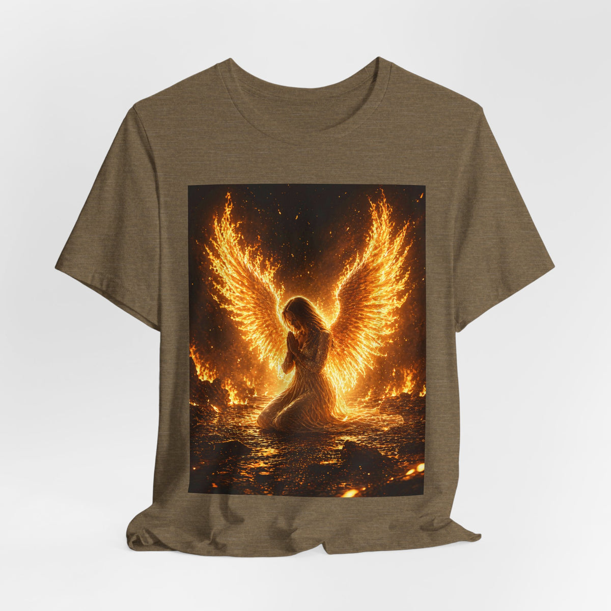 Phoenix Angel Tee — Fiery Winged Angel Graphic T-Shirt