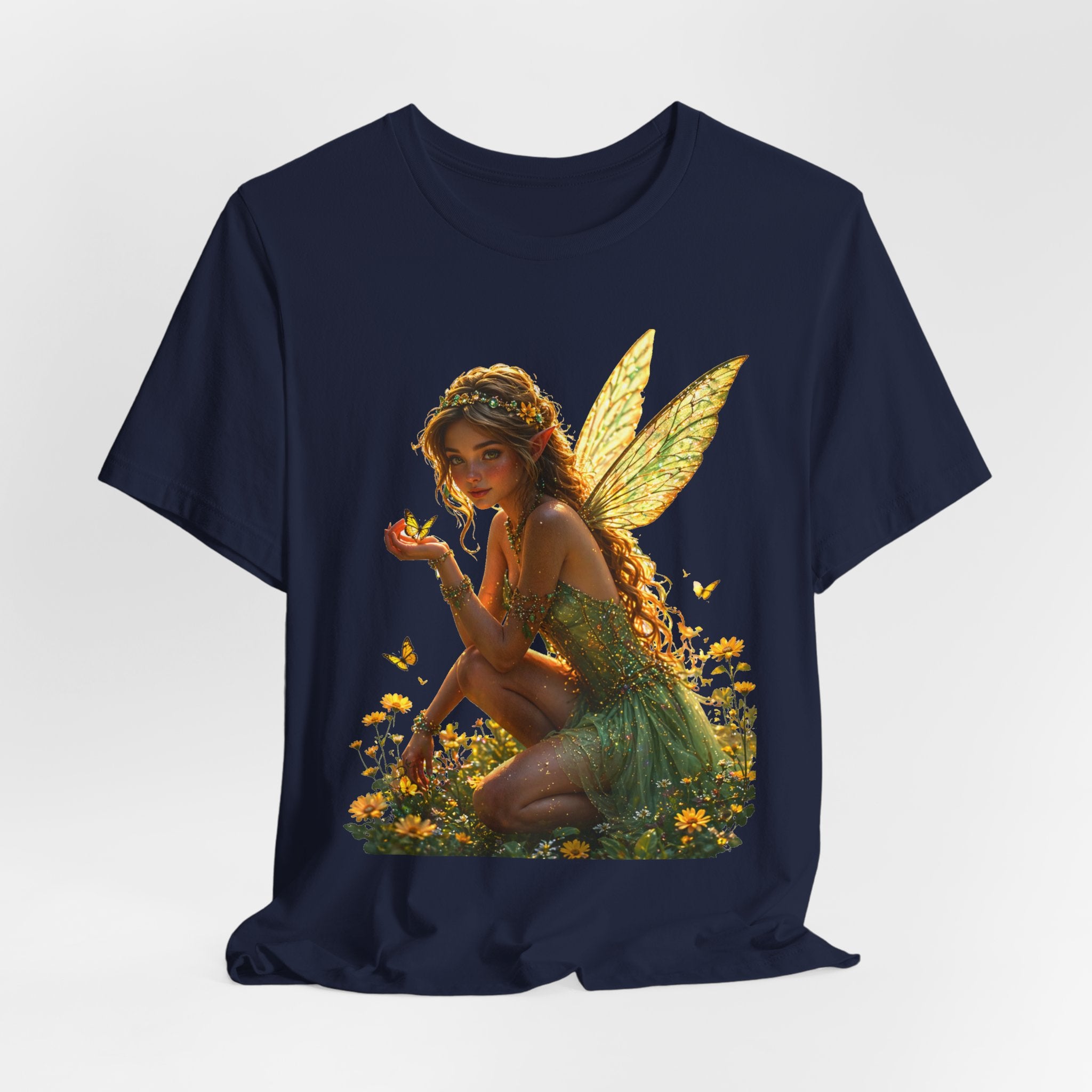 Fairy Garden T‑Shirt — Whimsical Sunlit Fairy Illustration Tee