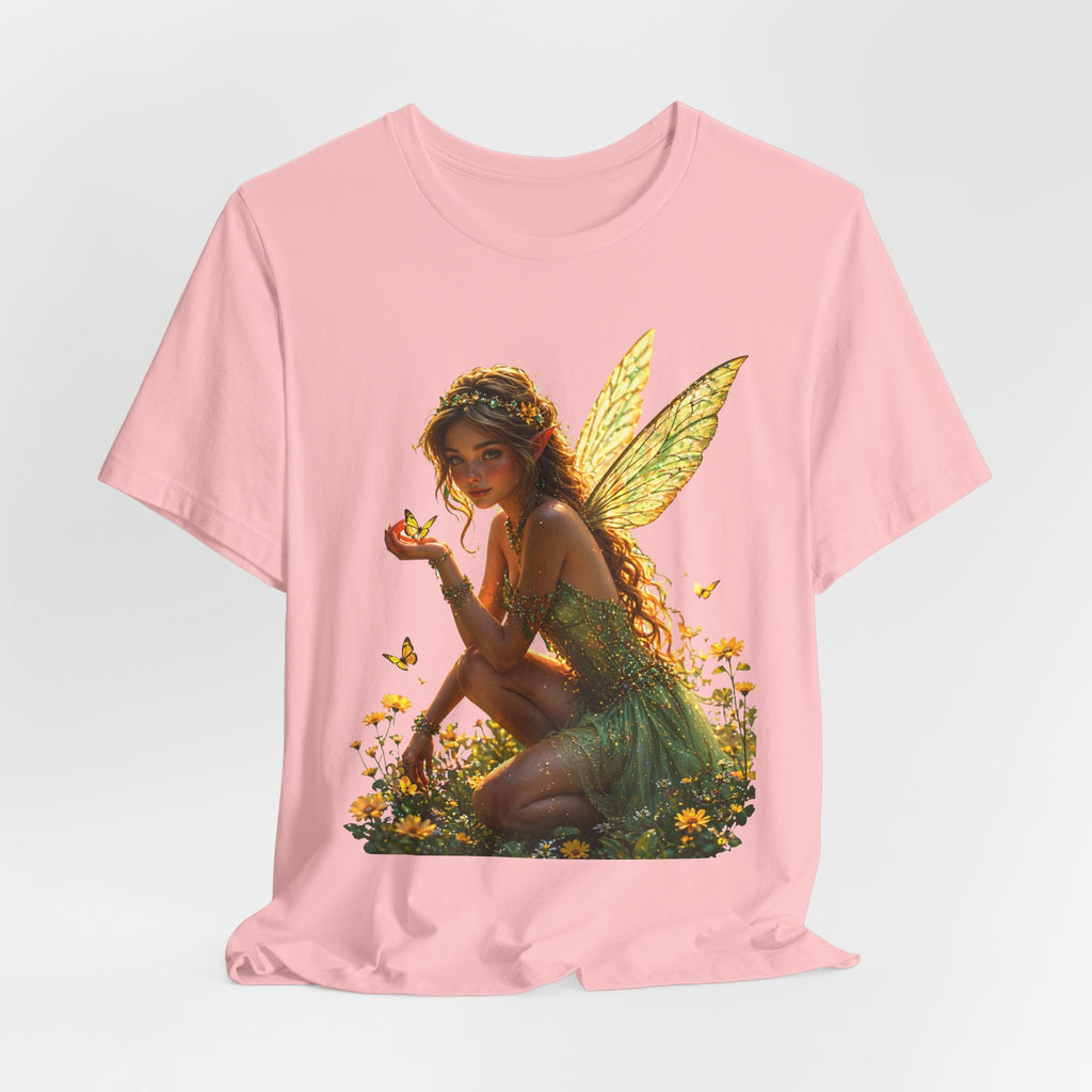Fairy Garden T‑Shirt — Whimsical Sunlit Fairy Illustration Tee