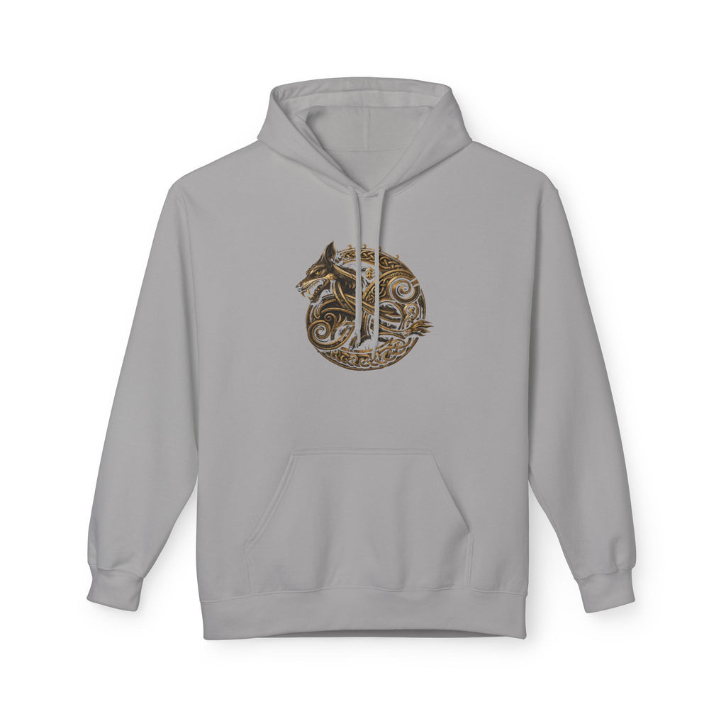 Norse mythology wolve Hoodie – Earth-Tone Celtic Wolf Graphic Pullover