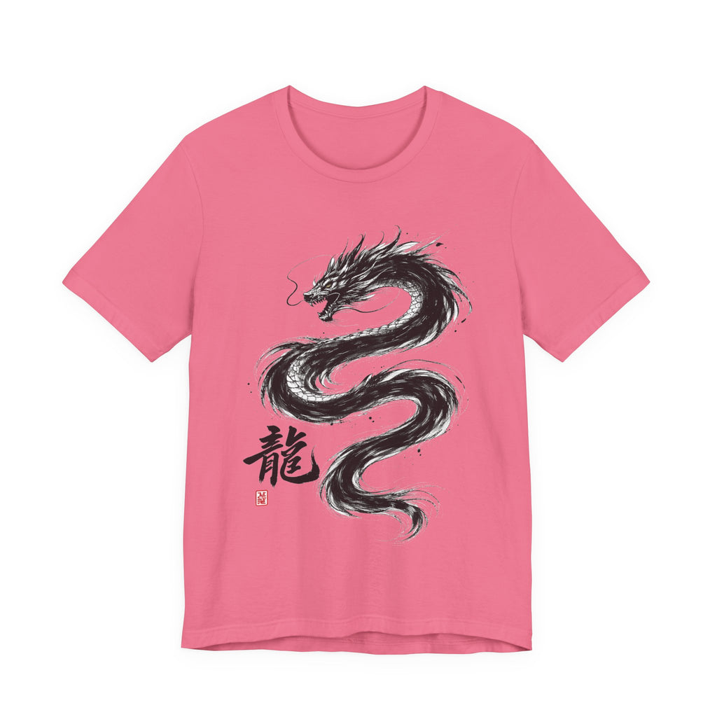 Dragon Brushstroke Tee — Asian Ink Dragon T-Shirt