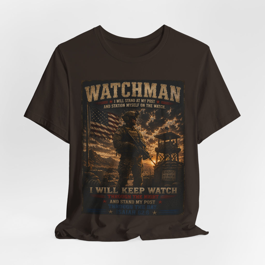 Watchman T-Shirt – I Will Keep Watch Military Veteran Tribute Tee