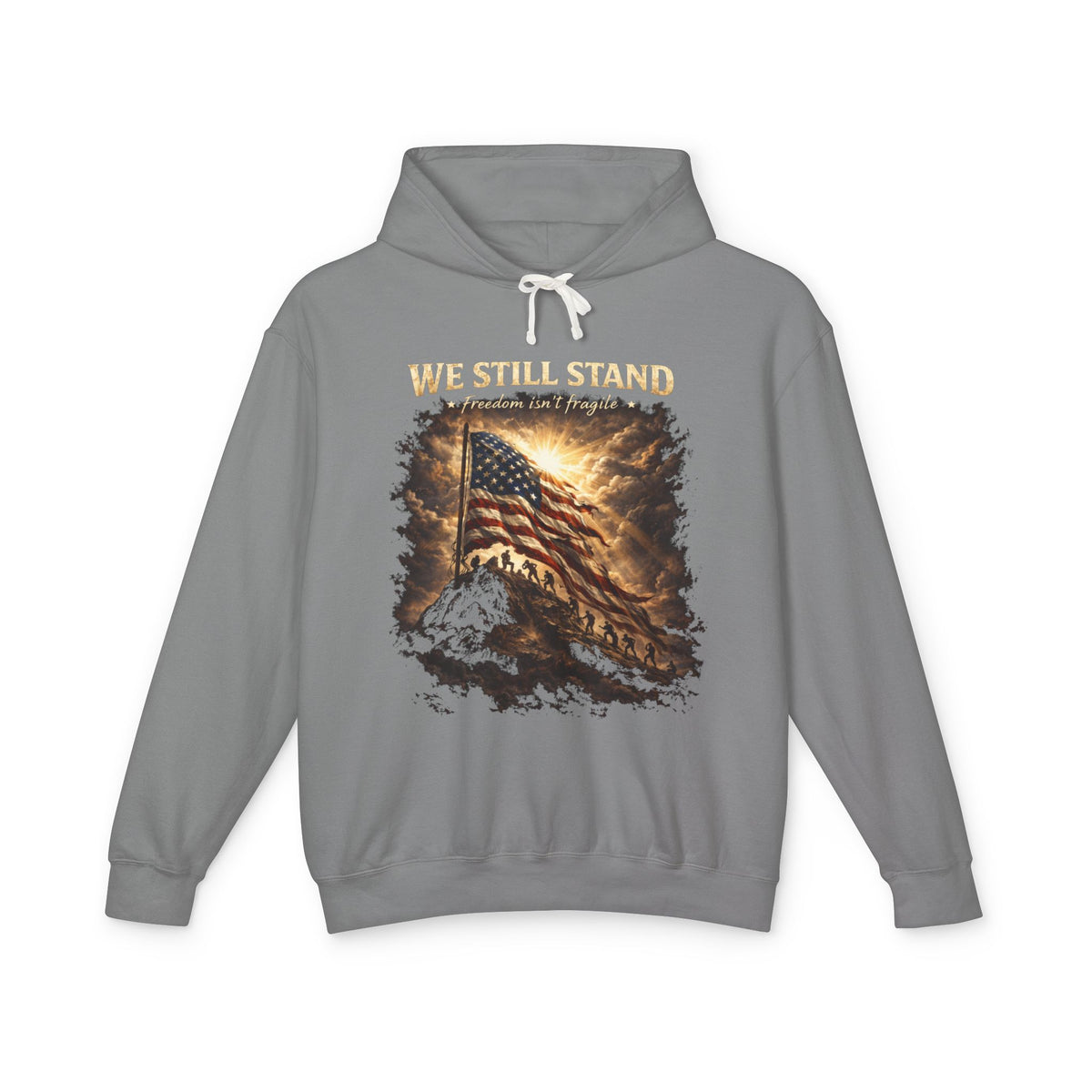 Patriotic "We Still Believe" Hoodie — American Flag Vintage Graphic