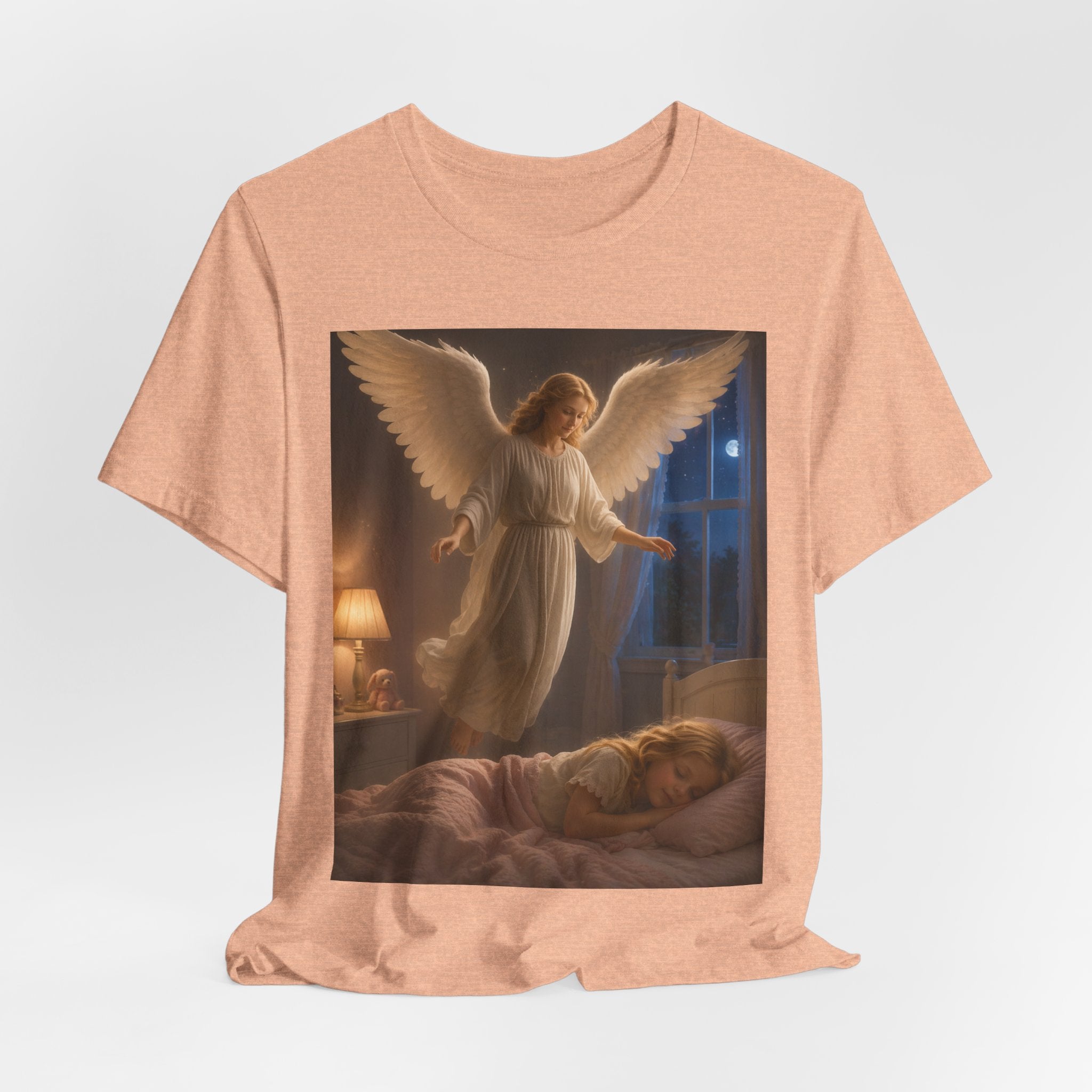 Guardian Angel T‑Shirt — Peaceful Night Prayer Tee for Kids & Parents