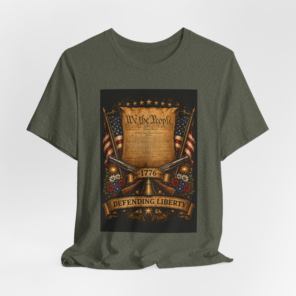 Defending Liberty 1776 T-Shirt — 'We the People' Patriotic Constitution Tee