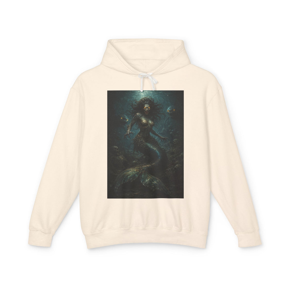Mermaid Abyss Hoodie — Dark Ocean Fantasy Graphic Sweatshirt