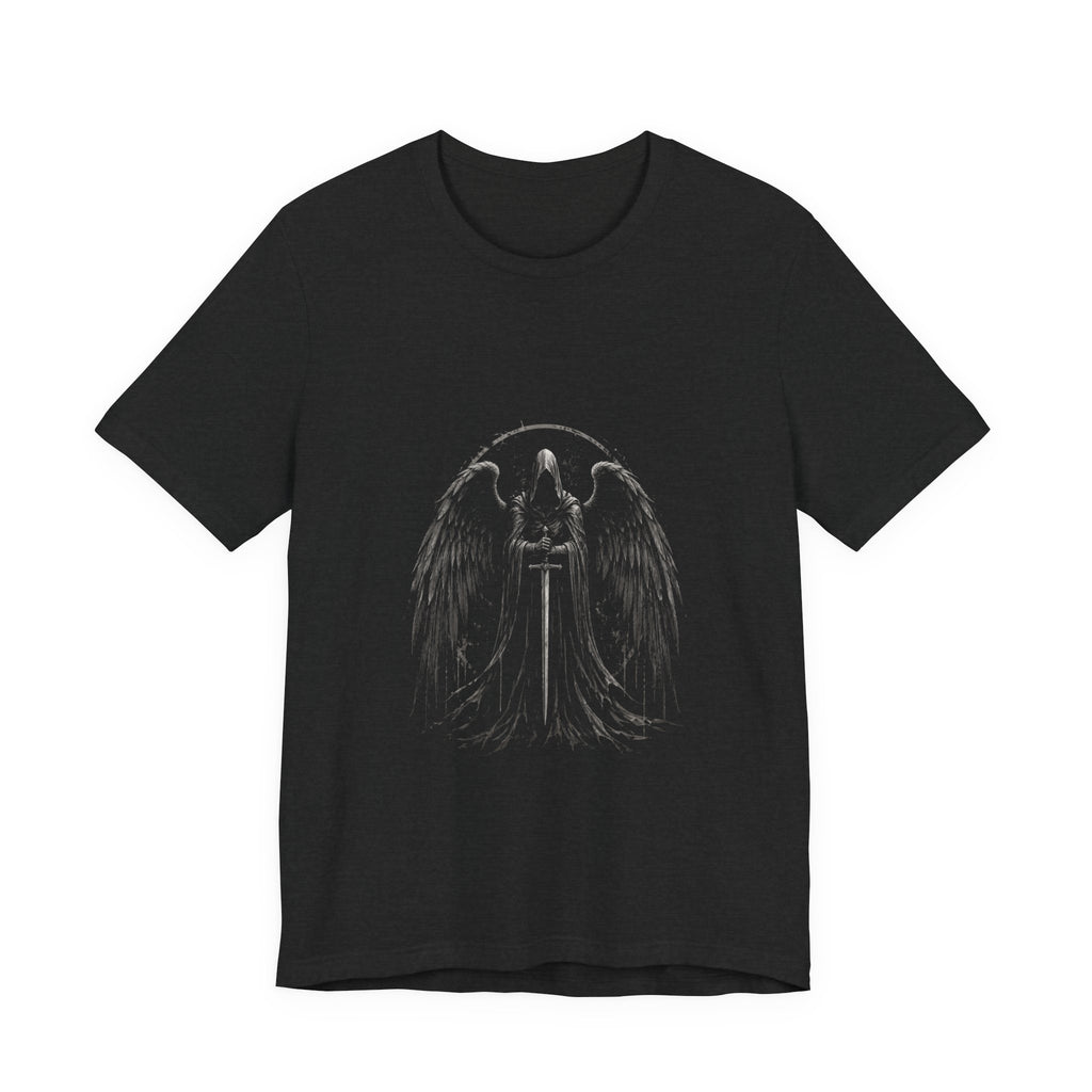 Guaediand Angel Wings Tee — Gothic Guardian Angel Short Sleeve Shirt