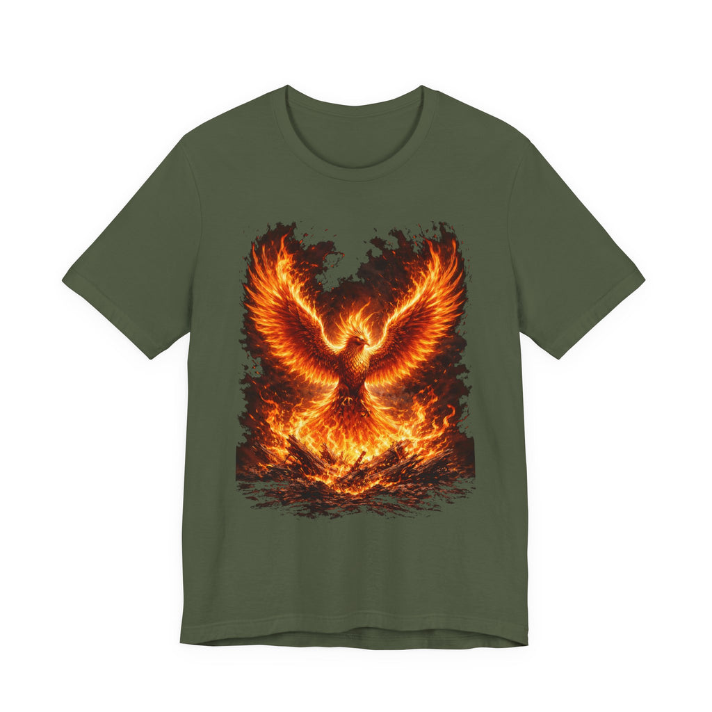 Phoenix Fire Graphic Tee — Rising Flame Mythical Bird T-Shirt