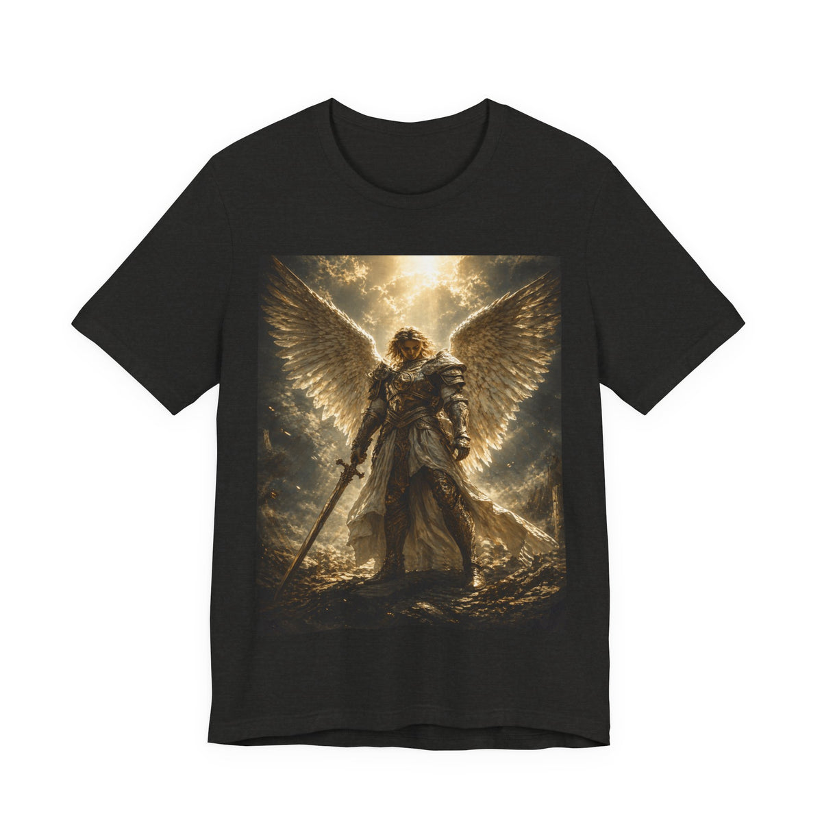 Angel Warrior Graphic Tee — Celestial Armor Archangel T-Shirt
