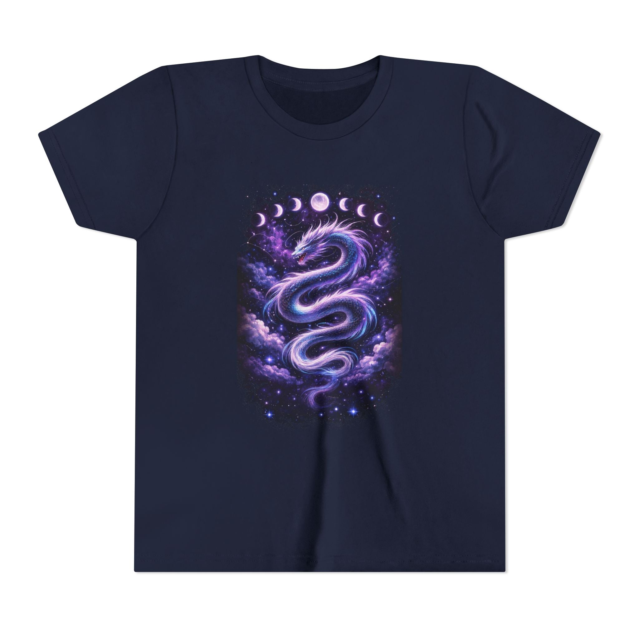 Youth Tee — Celestial Serpent Moon Phases Graphic