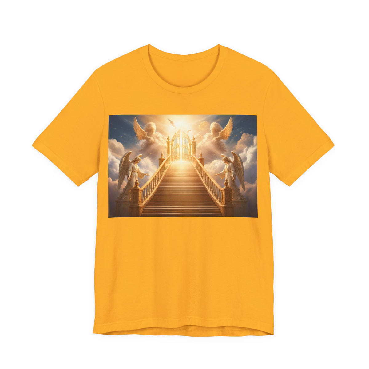 Heavenly Stairway T‑Shirt — Golden Gates Angelic Design