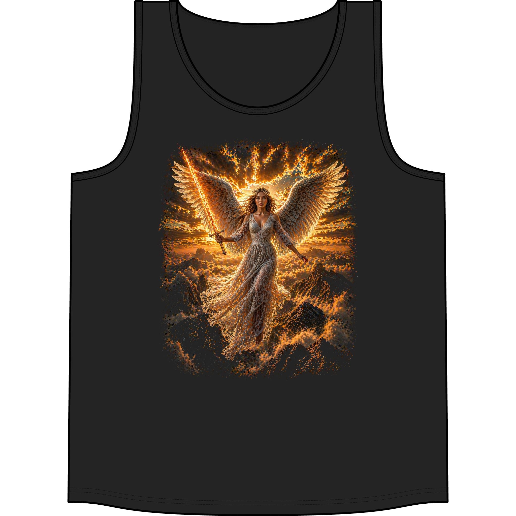 Angel Warrior Tank Top — Radiant Guardian Graphic  Tank Top