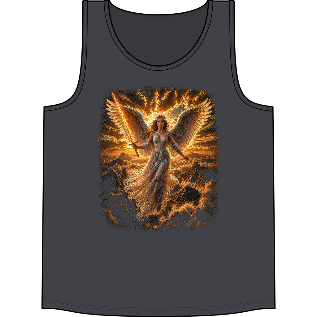 Angel Warrior Tank Top — Radiant Guardian Graphic Concert Tank