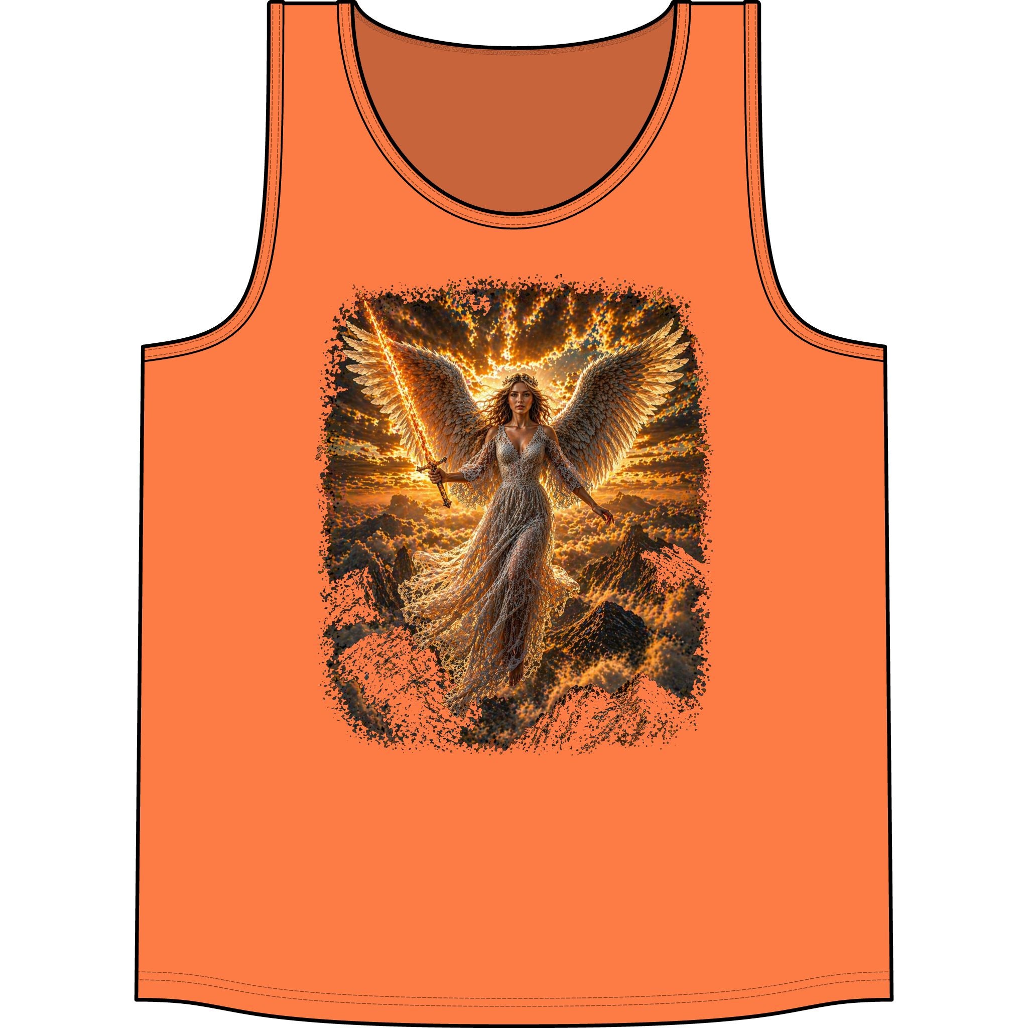 Angel Warrior Tank Top — Radiant Guardian Graphic  Tank Top
