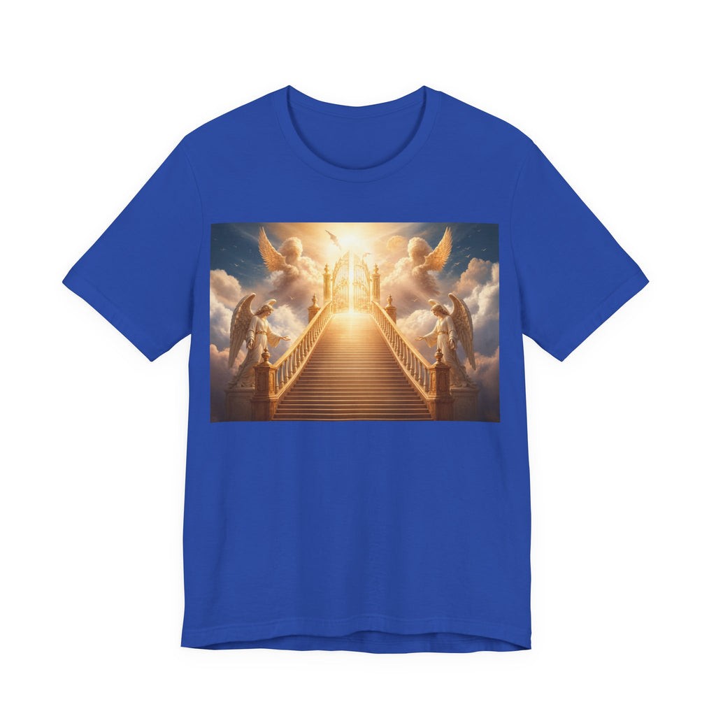 Heavenly Stairway T‑Shirt — Golden Gates Angelic Design
