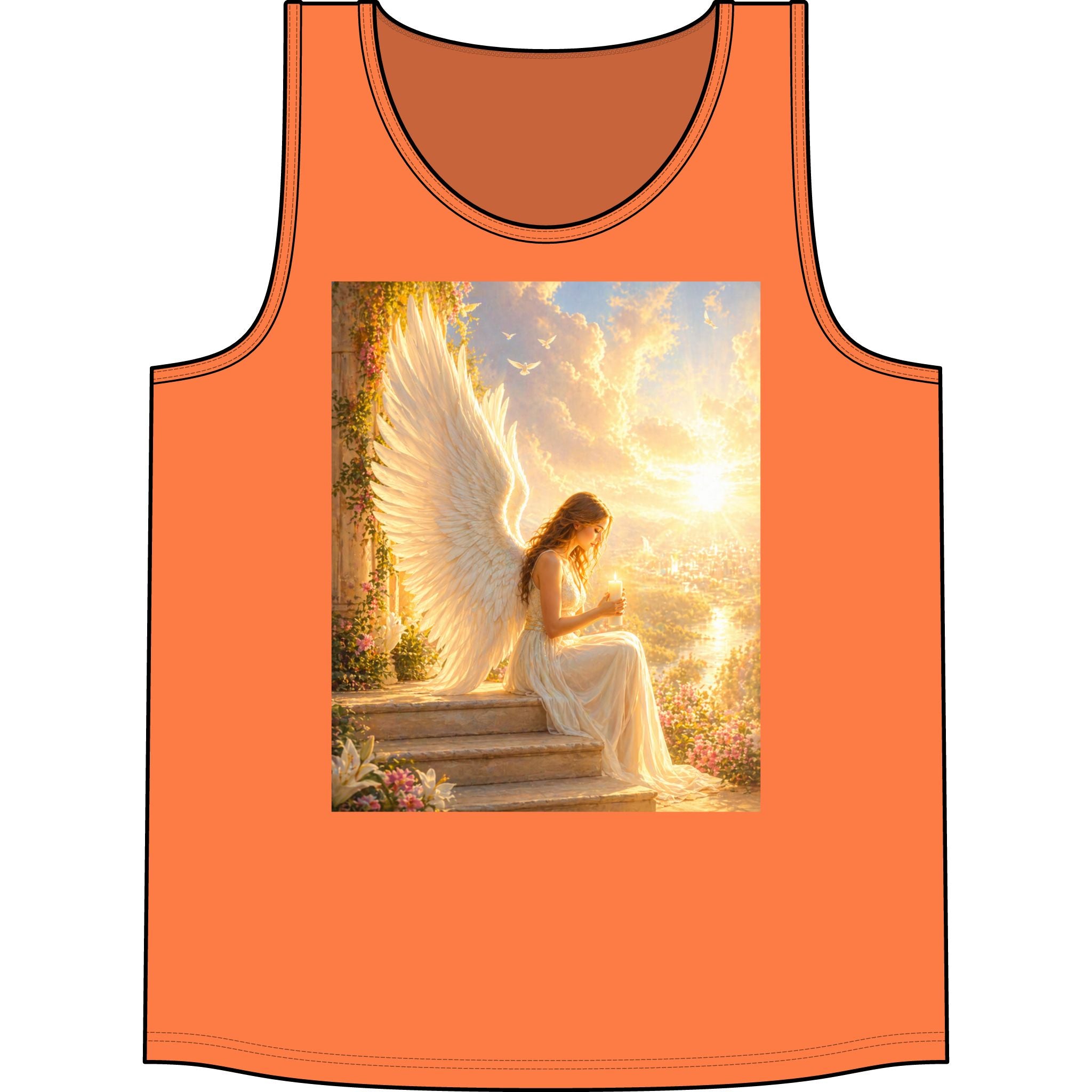 Angel Wings Tank Top — Serene Guardian Graphic Concert Tank