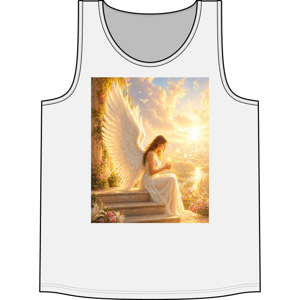 Angel Wings Tank Top — Serene Guardian Graphic Concert Tank