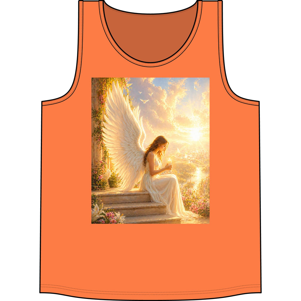 Angel Wings Tank Top — Serene Guardian Graphic Concert Tank