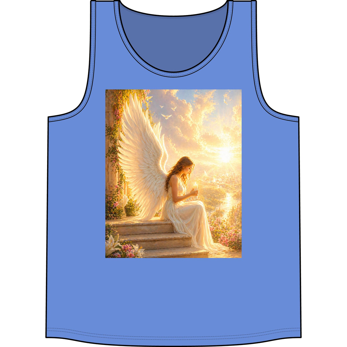 Angel Wings Tank Top — Serene Guardian Graphic Concert Tank