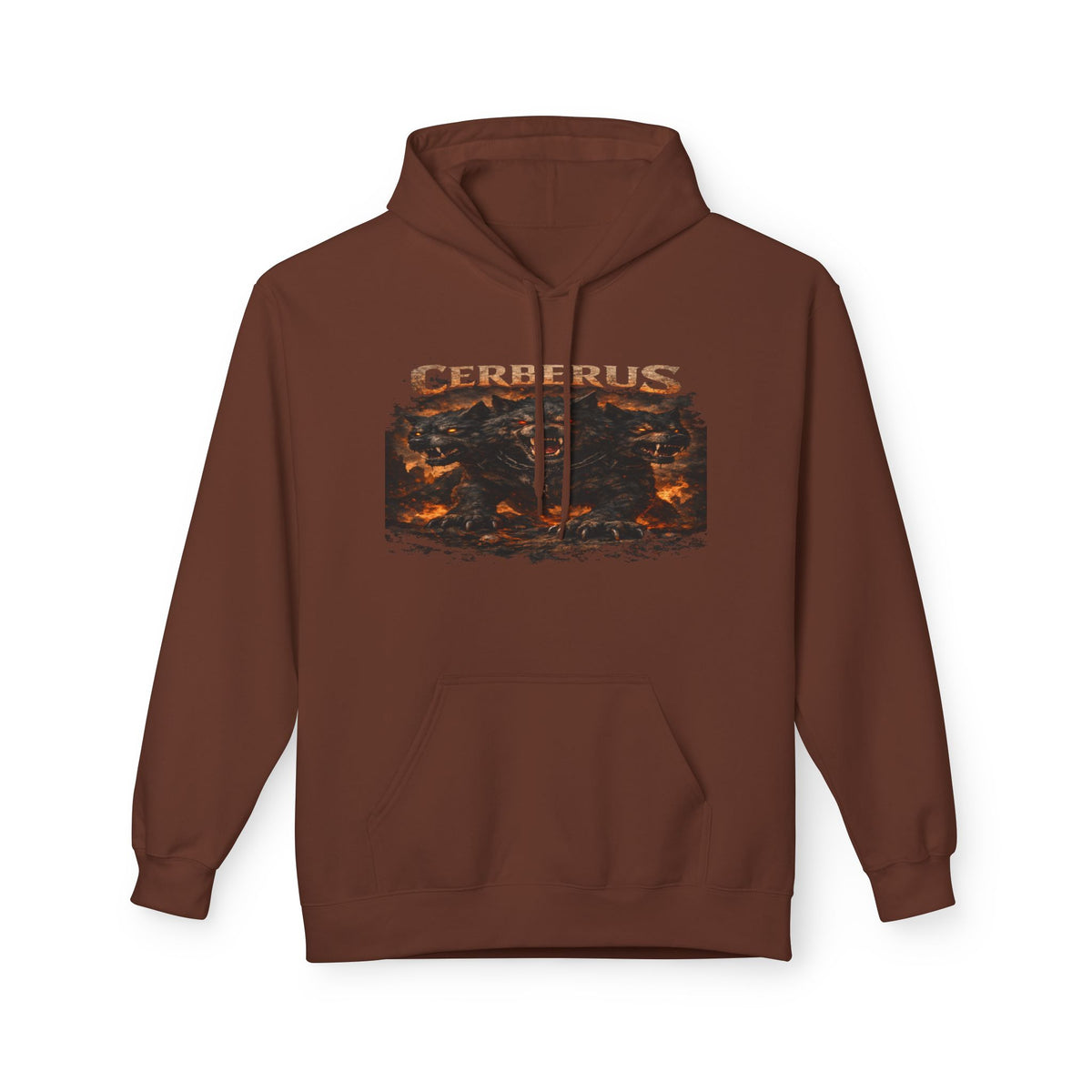 Gerberus Mythic Dog Hoodie — Fiery Cerberus Graphic Sweatshirt
