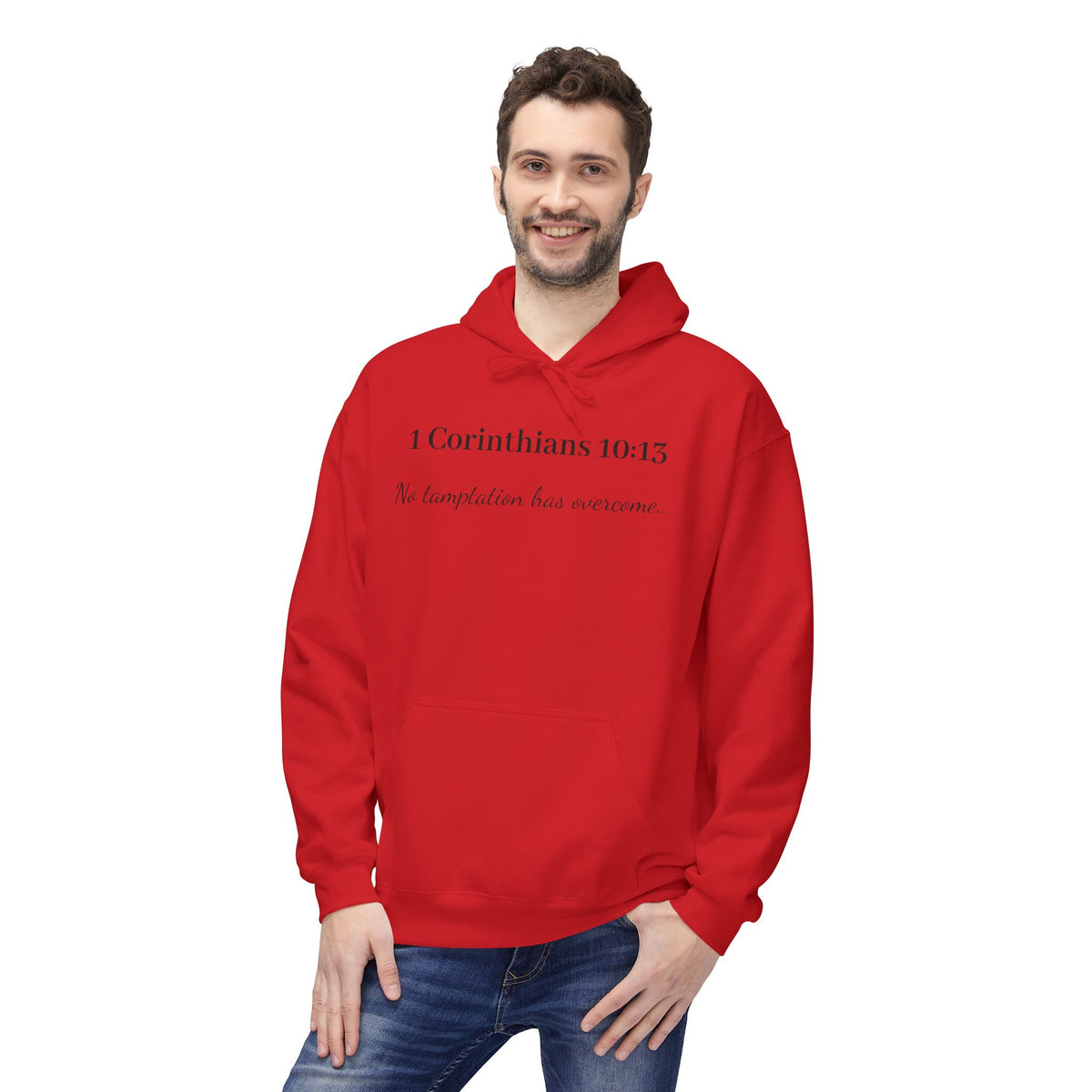 1 Corinthians 10:13 "No Temptation Has Overtaken" Christian Faith Pullover