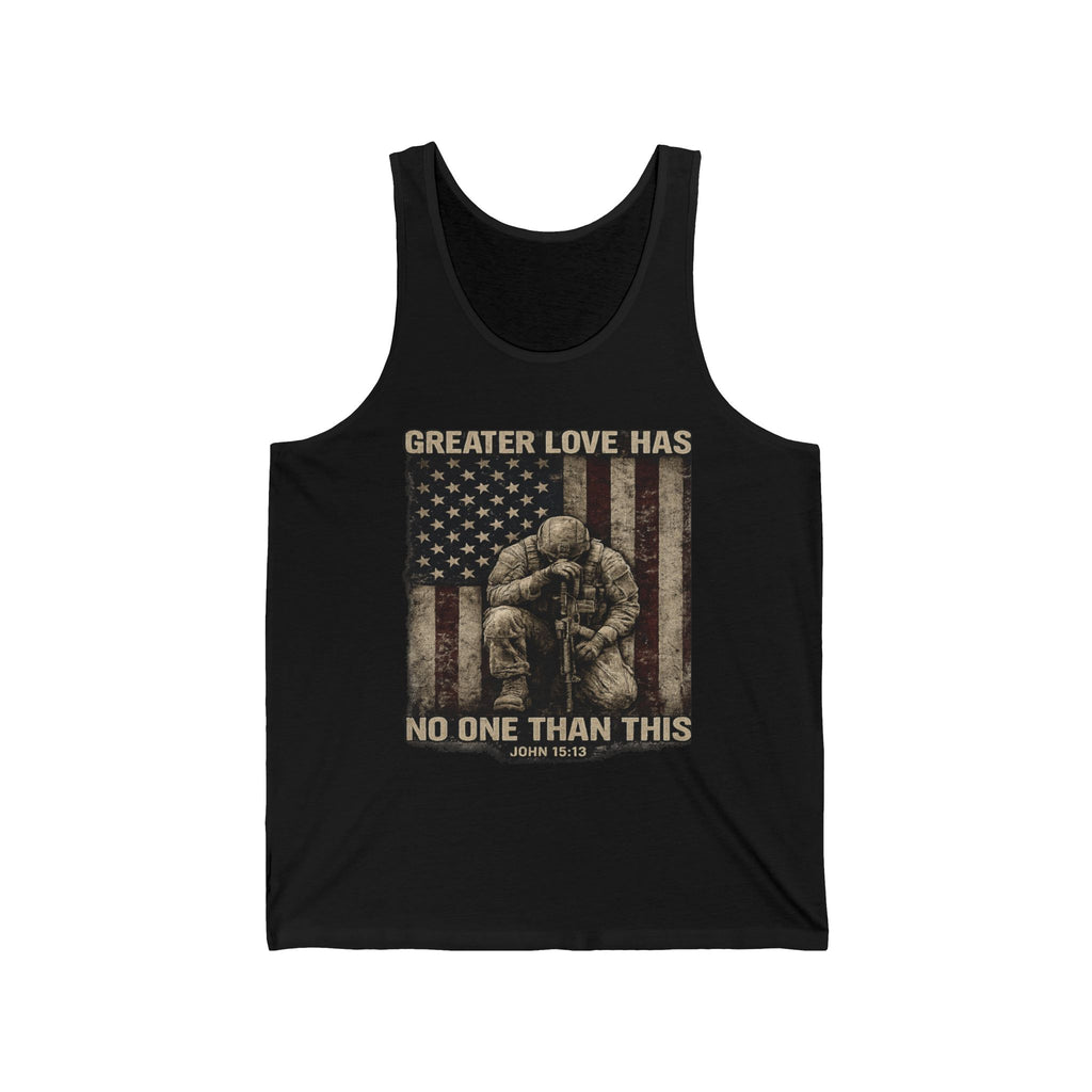 Tank Top — "Greater Love Has No One Than This" Patriotic Military Christian Tank