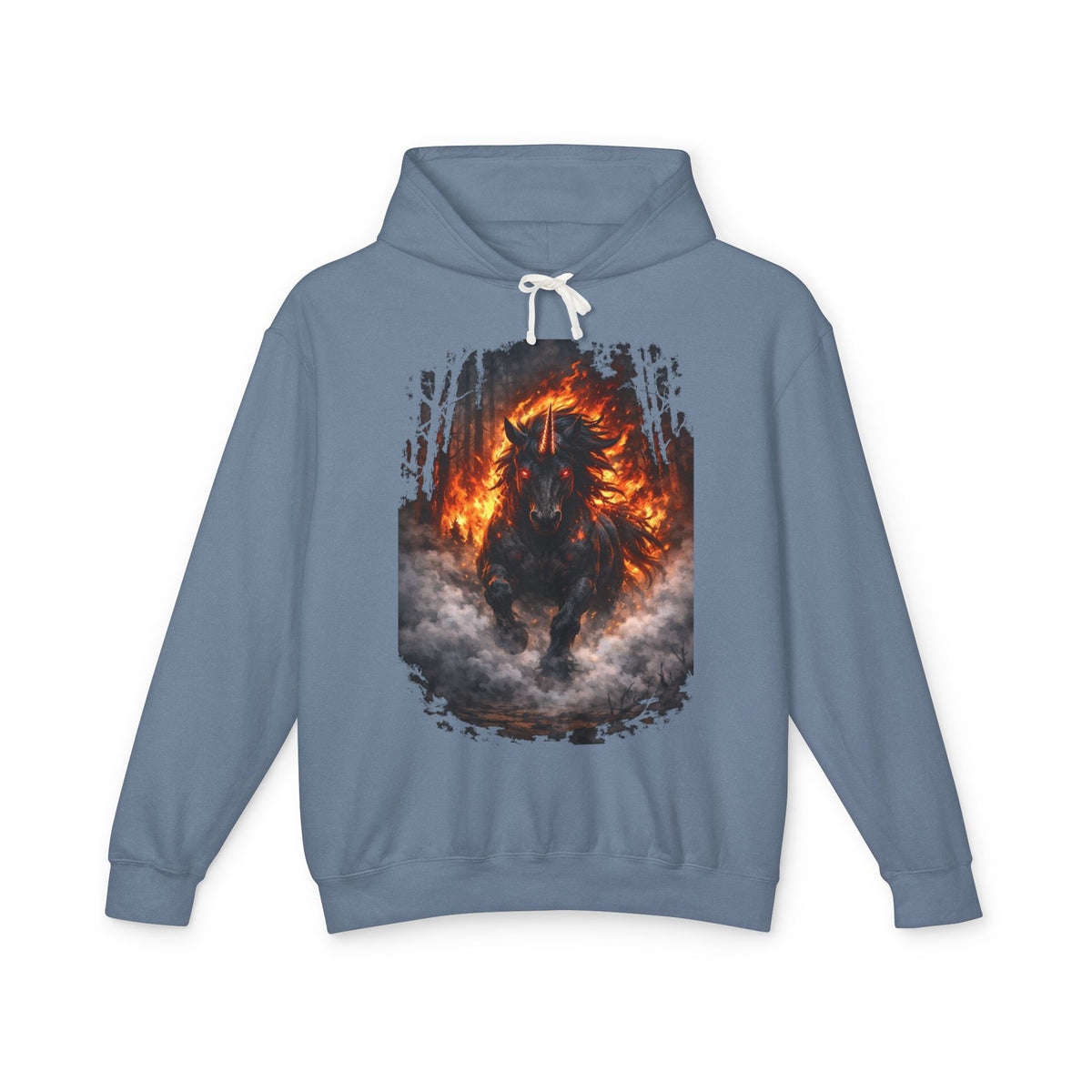 Fiery Horse Hoodie — Flaming Stallion Graphic Sweatshirt