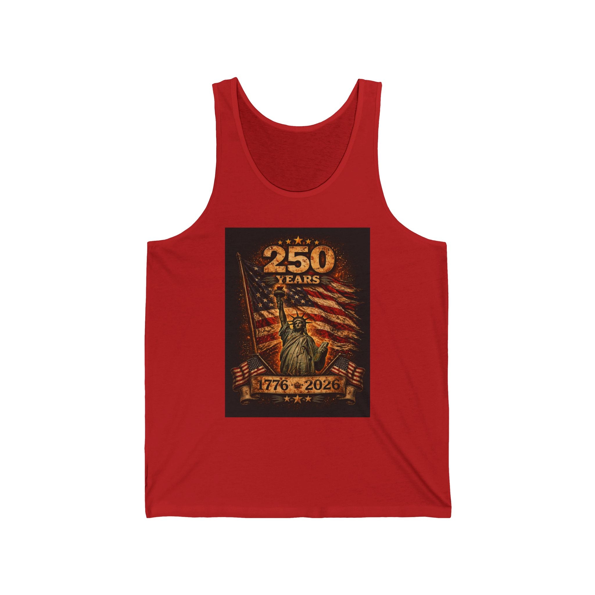 250 Years Statue of Liberty Tank Top - 1776-2026 Patriotic American Flag Memorial Tank