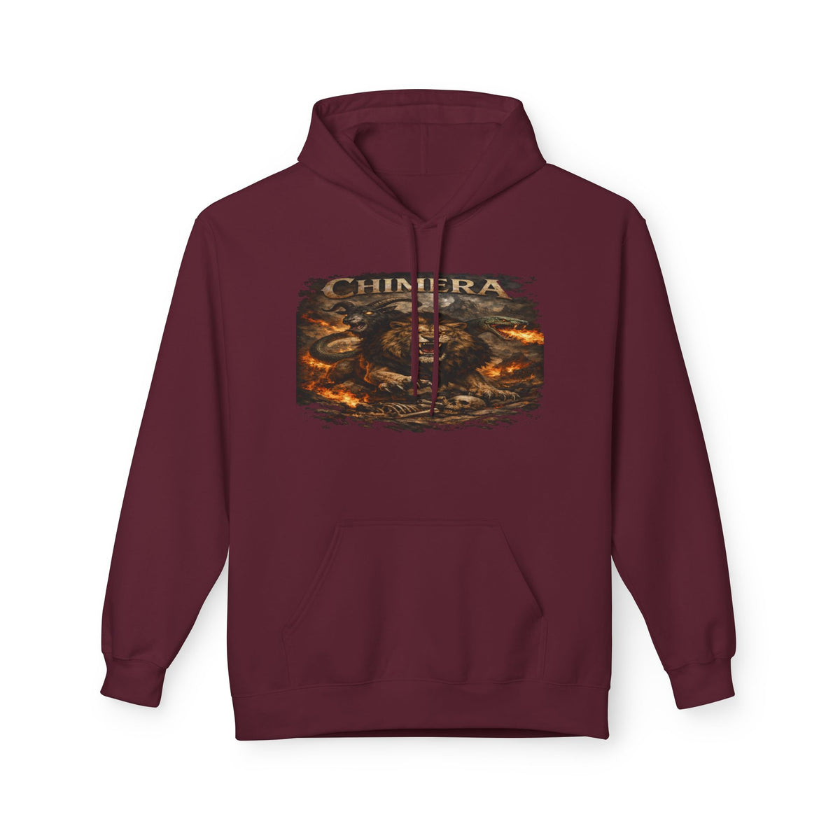 Chimera is a fearsome hybrid creature Hoodie — Fiery Serpent Graphic Pullover