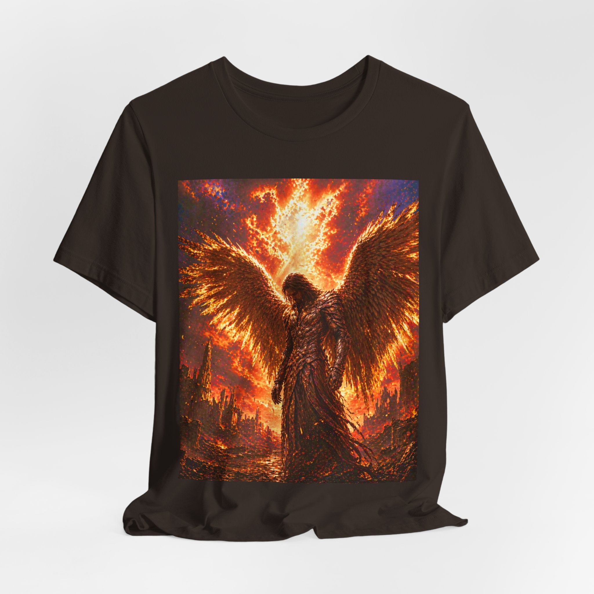Angel Graphic Tee — Flaming Wings Apocalypse T-Shirt