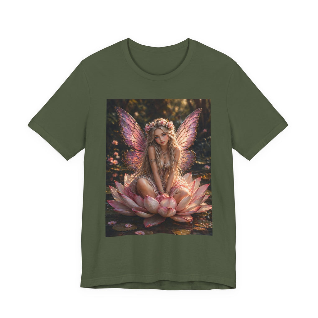 Fairy Lotus T-Shirt — Enchanted Winged Fairy Graphic Tee