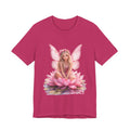 Pink Lotus Fairy T-Shirt — Floral Fairy Sitting on Lotus Graphic Tee